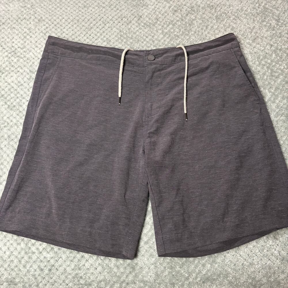 Faherty Men's All Day Shorts Gray 8" Inseam Casual Activewear Sz 38